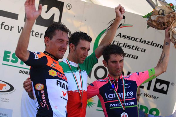 Campionato Italiano Professionisti 2015 - podio- Nibali