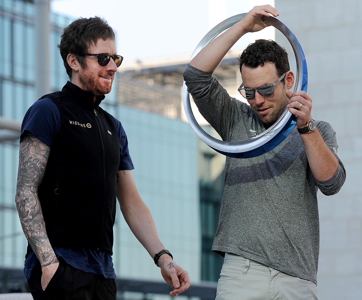 Bradley Wiggins e Mark Cavendish (foto ANSA)