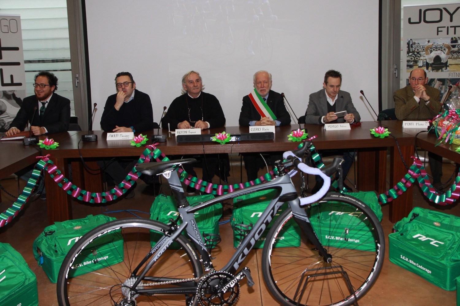 Le autorità presenti alla presentazione della SVC Bike