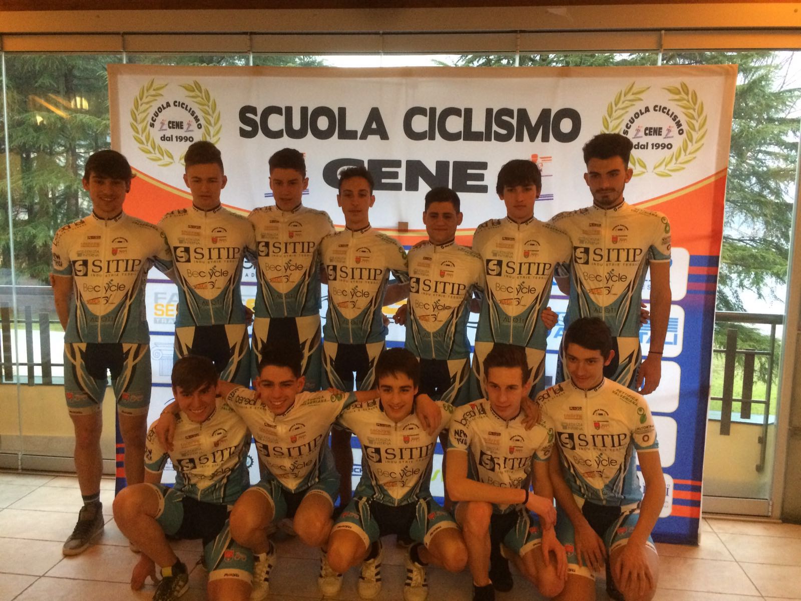 La squadra Juniores della Scuola Ciclismo Cene 2016