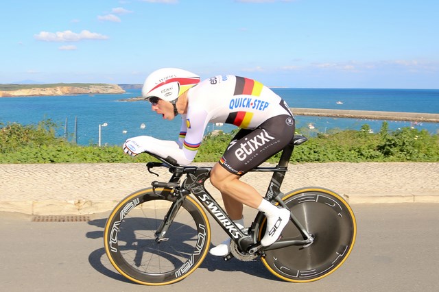 Tony Martin in azione nella cronometro della Volta Algarve