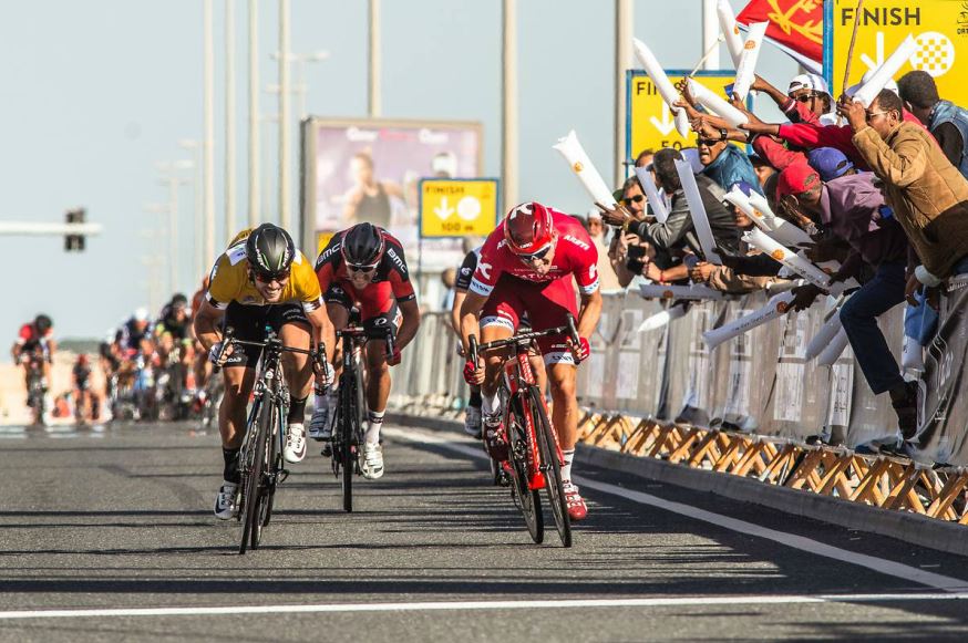 Alexander Kristoff batte Mark Cavendish nella volata della seconda tappa del Tour of Qatar