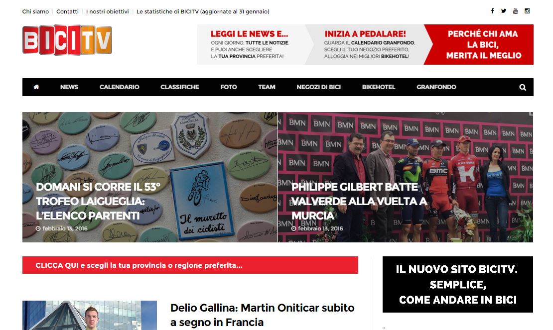 Nuovo sito www.bicitv.it