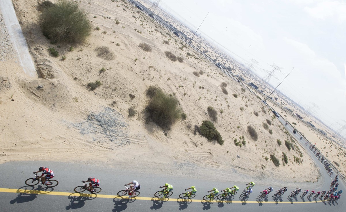 Un passaggio della prima tappa del Dubai Tour (foto ANSA)