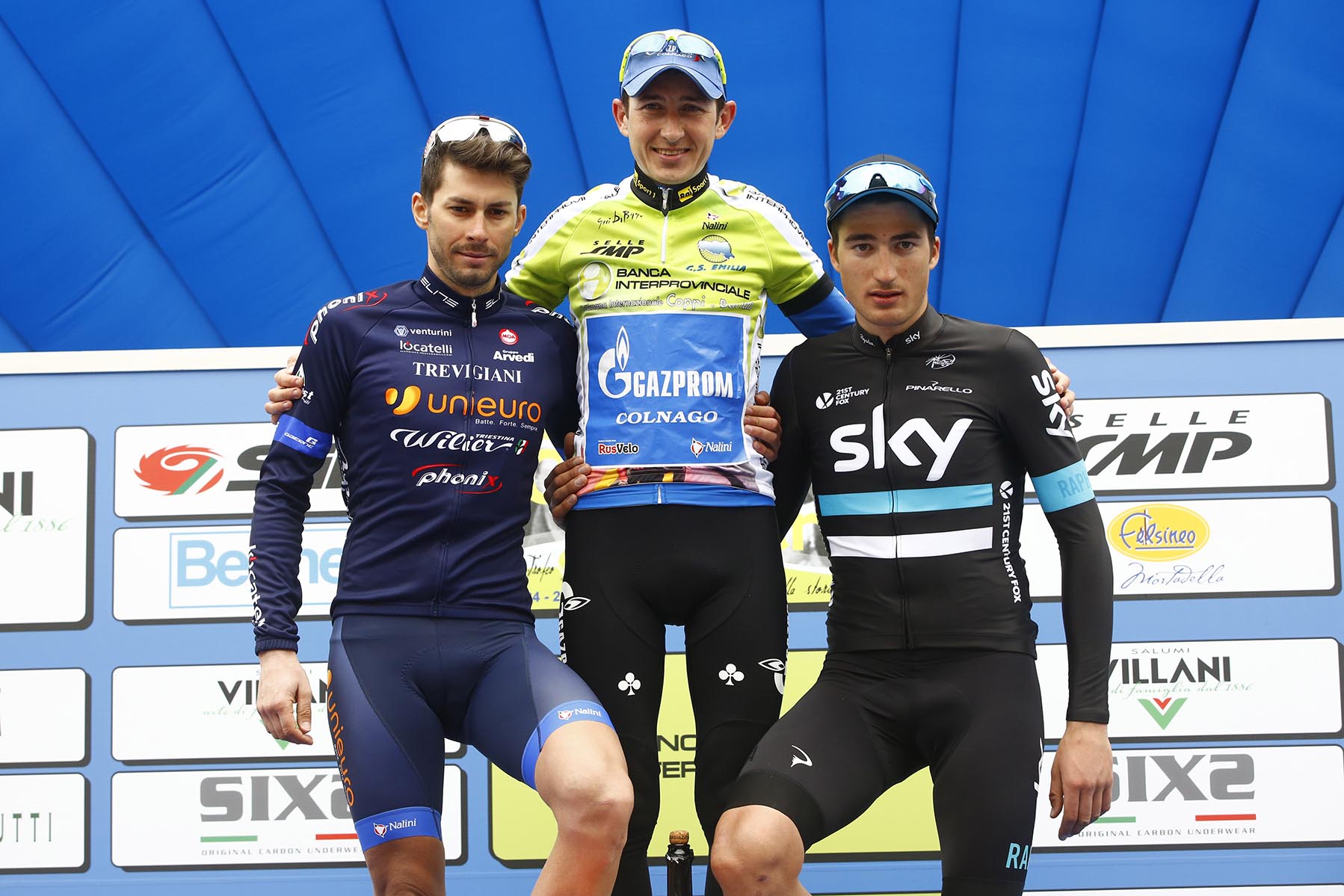 Il podio finale della Settimana Internazionale di Coppi e Bartali 2016