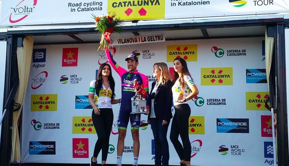 Davide Cimolai (Lampre-Merida) vincitore della sesta tappa della Volta a Catalunya