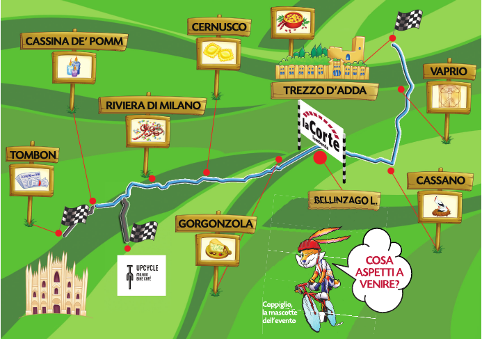 La mappa del Martesana Bike Day 2016