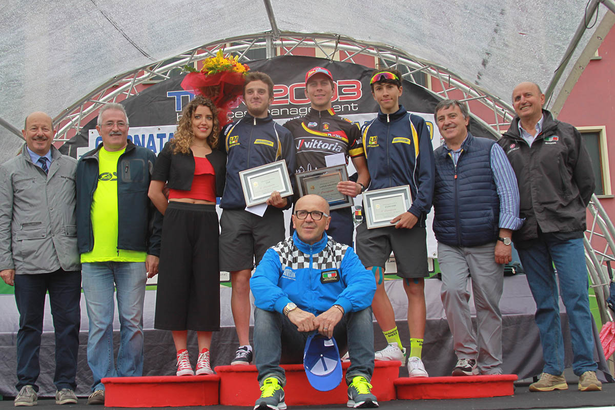Il podio finale del Campionato Bergamasco Juniores di Bolgare