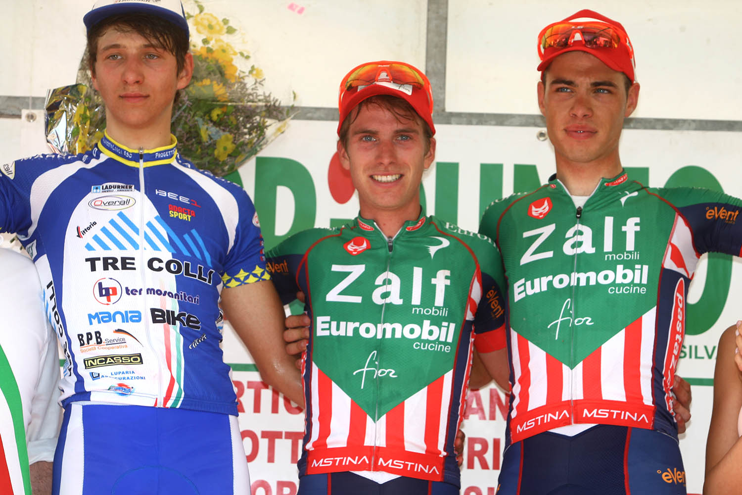 Il podio dell'edizione 2016 dell'Alta Padovana Tour