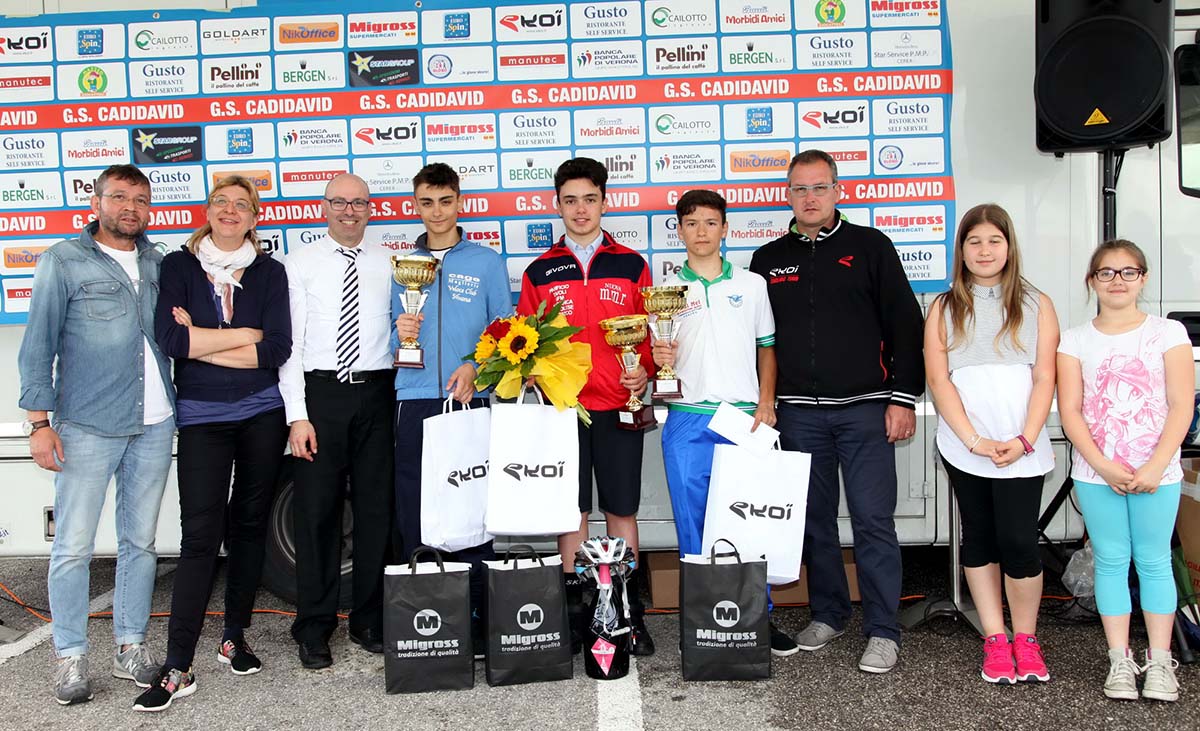 Il podio della gara Esordienti 1° anno