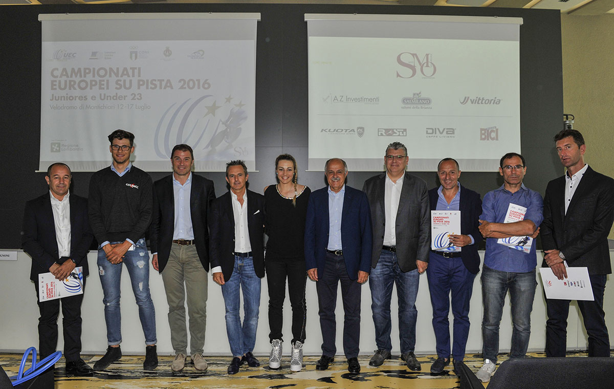 Autorità presenti alla presentazione dei Campionati Europei Pista 2016
