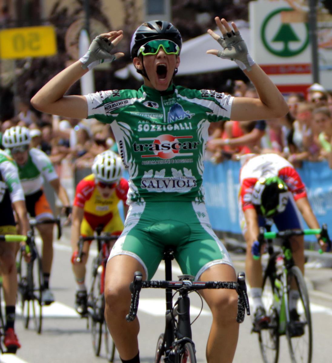 Grande volata di Francesco Calì a Comano Terme