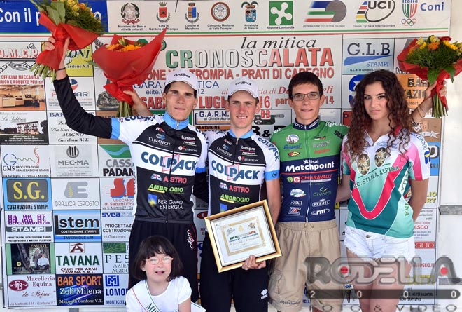 Il podio della cronoscalata