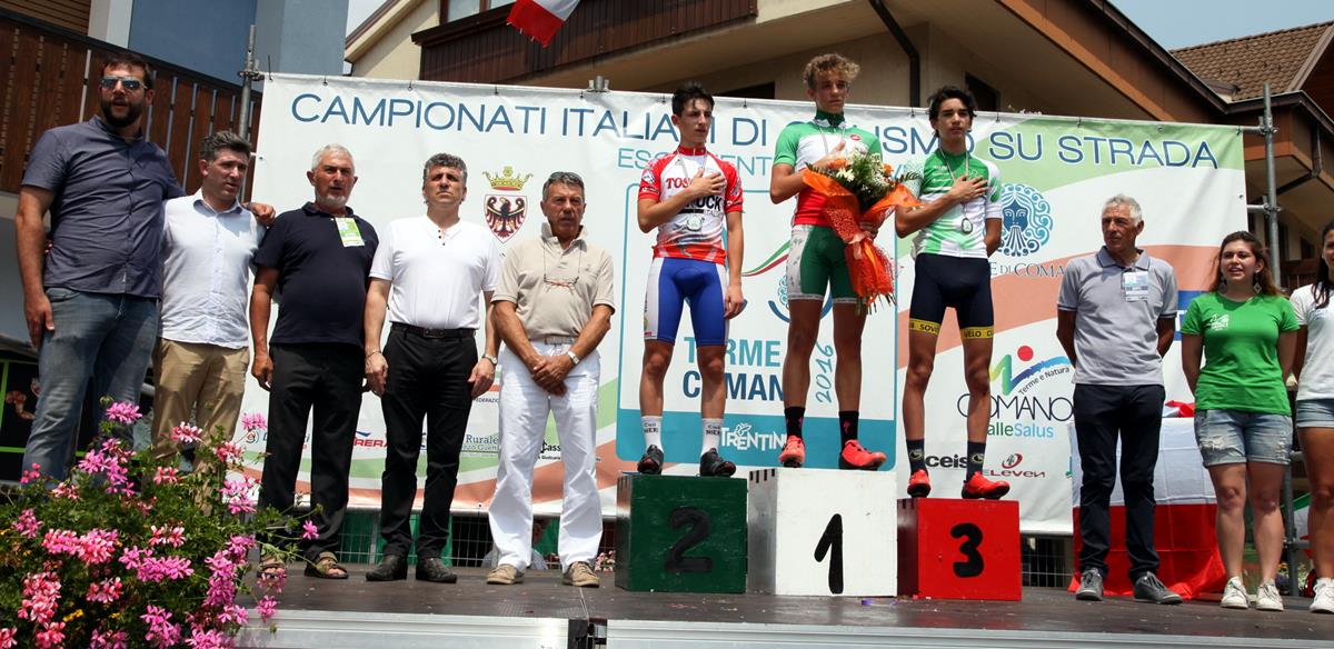 Il podio del Campionato Italiano strada Esordienti 2° anno