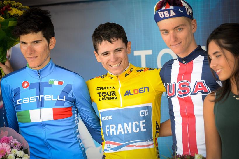 Il podio finale del Tour de l'Avenir 2016