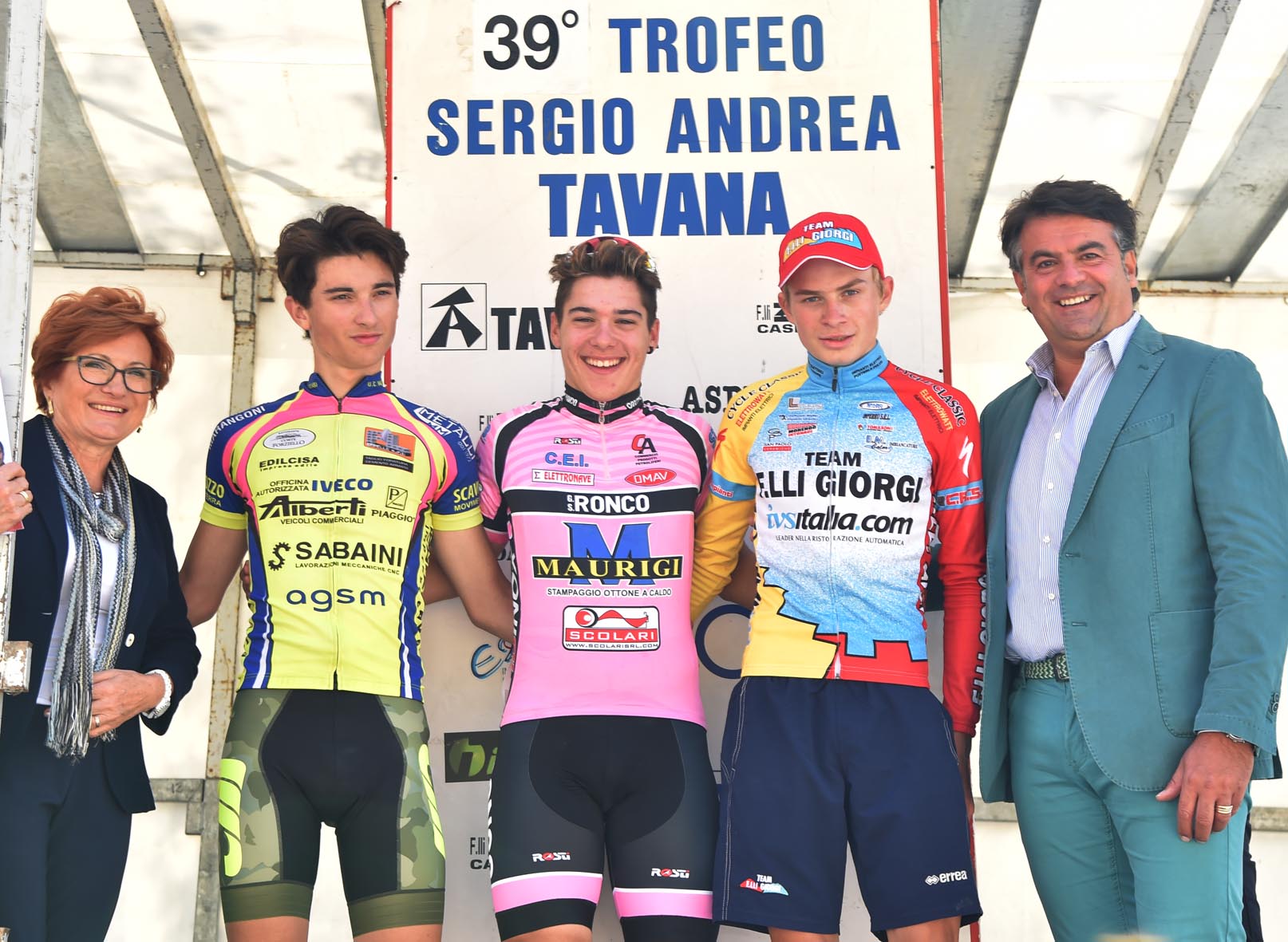 Il podio della Marcheno-Sarezzo