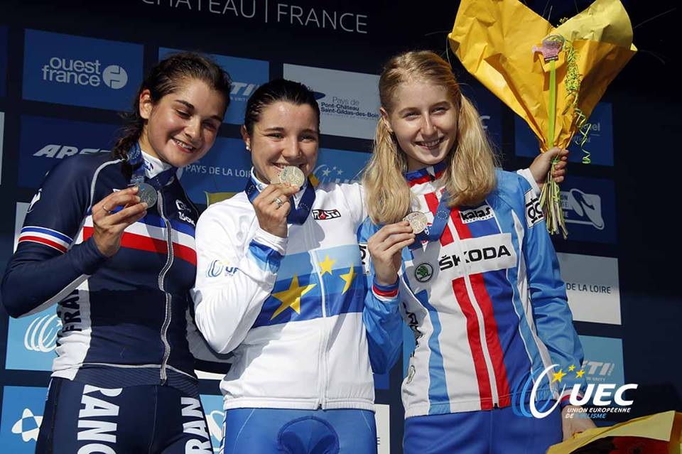 Il podio del Campionato Europeo Donne Giovani 2016