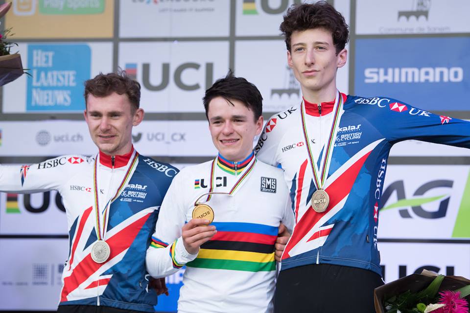 Il podio del Mondiale Ciclocross Donne Under 23 (foto ©UCI/Hamvas)