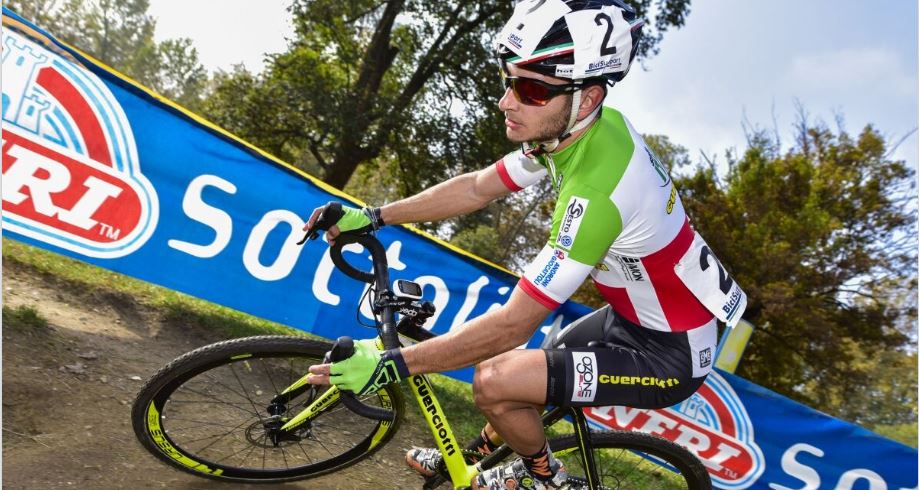 Il tricolore Gioele Bertolini in azione
