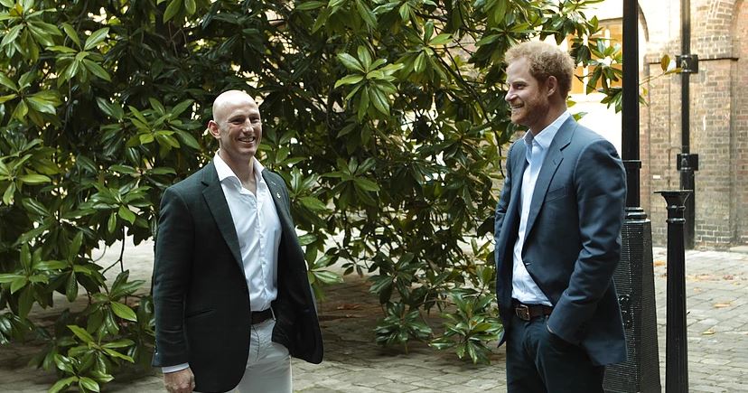 Dean Stott con il Principe Harry