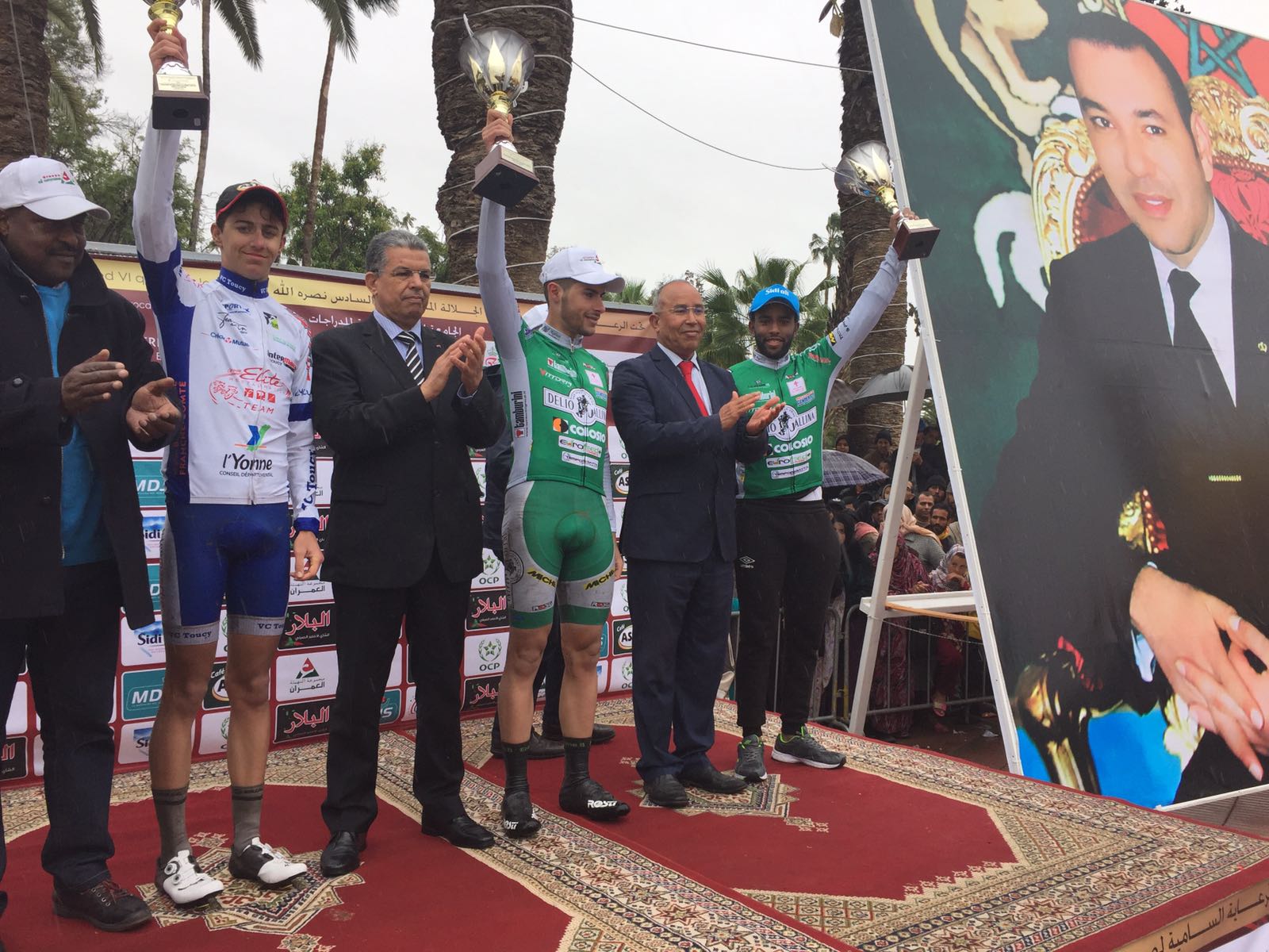 Il podio del Trofeo dell'Anniversaire, seconda prova della Challange du Prince con Marengo e Galdoune