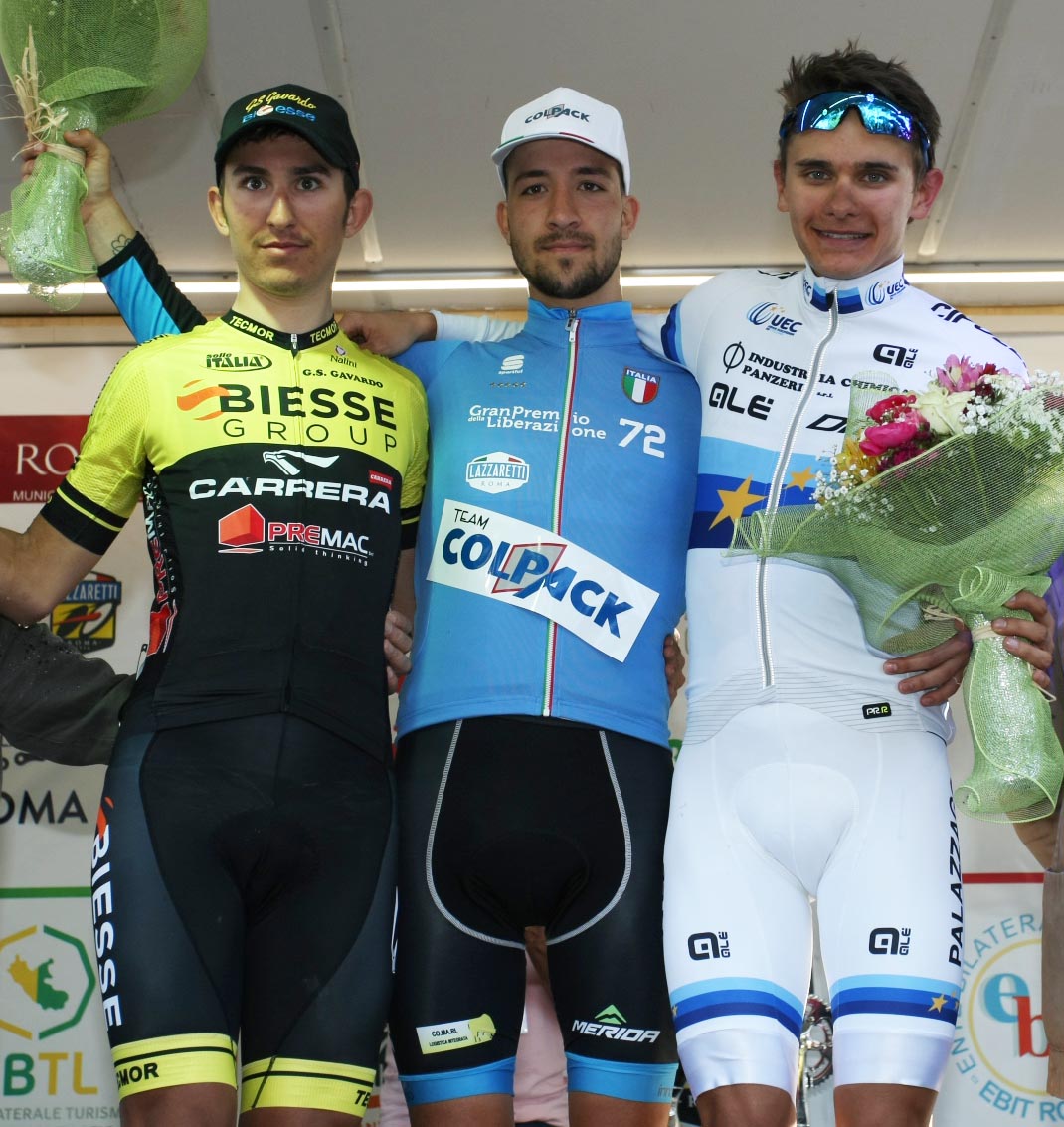 Il podio del 72° Gp della Liberazione di Roma