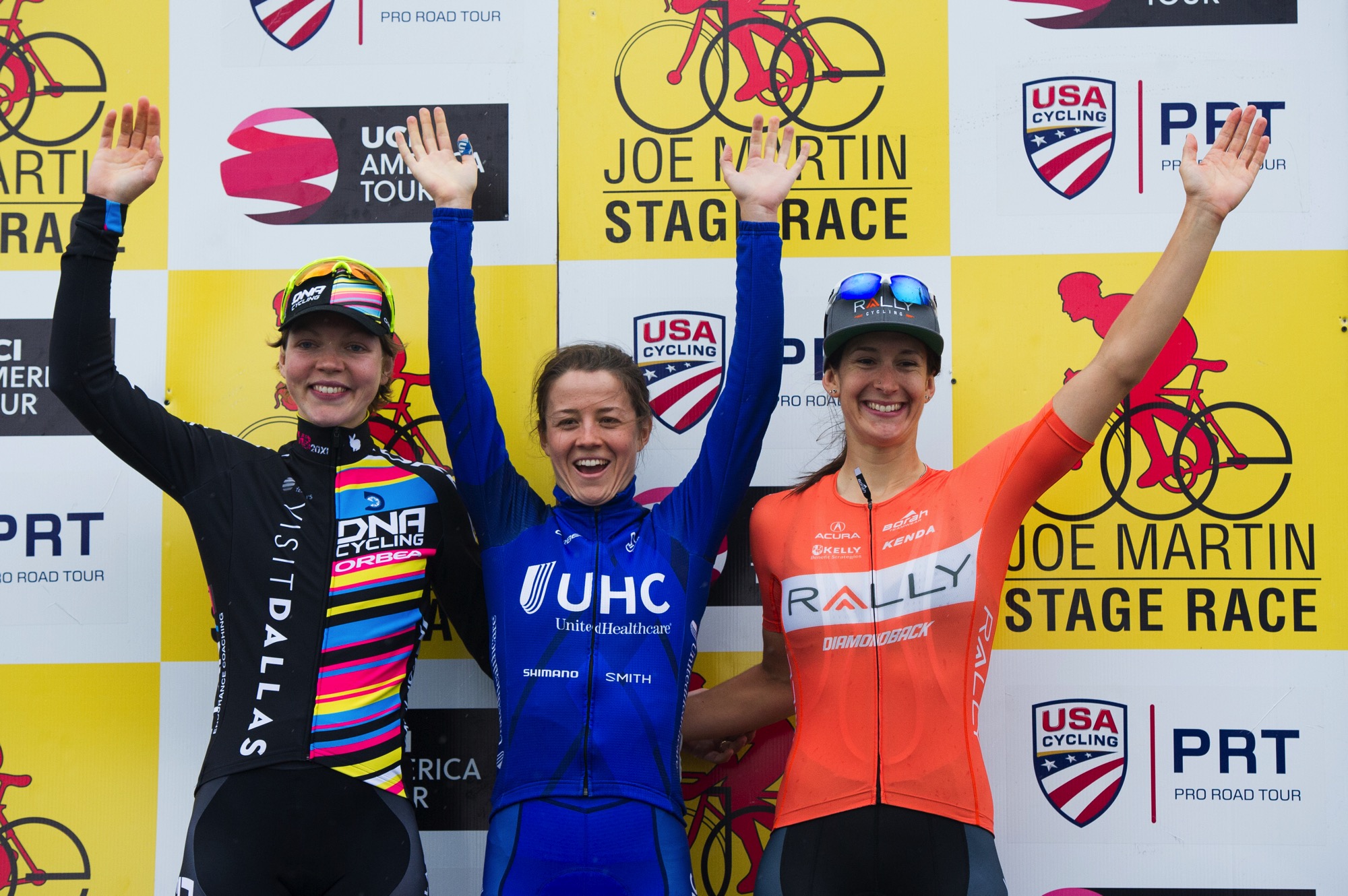 Il podio della quarta tappa