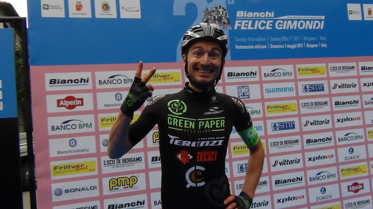 Enrico Zen vincitore della Granfondo Gimondi-Bianchi 2017