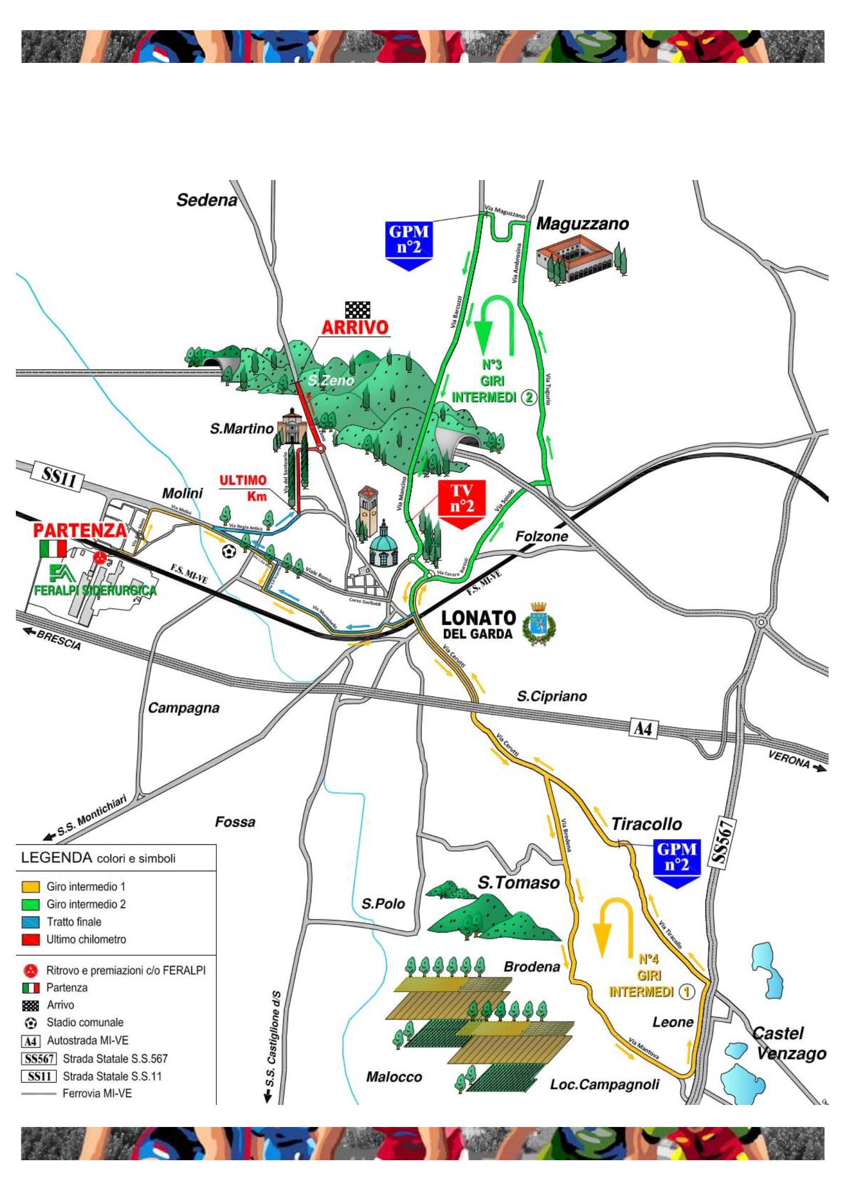 Il percorso del Trofeo Feralpi 2017