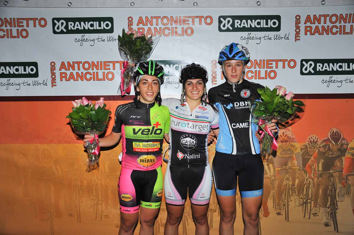 Il podio della prima edizione del Trofeo Rancilio Ladies