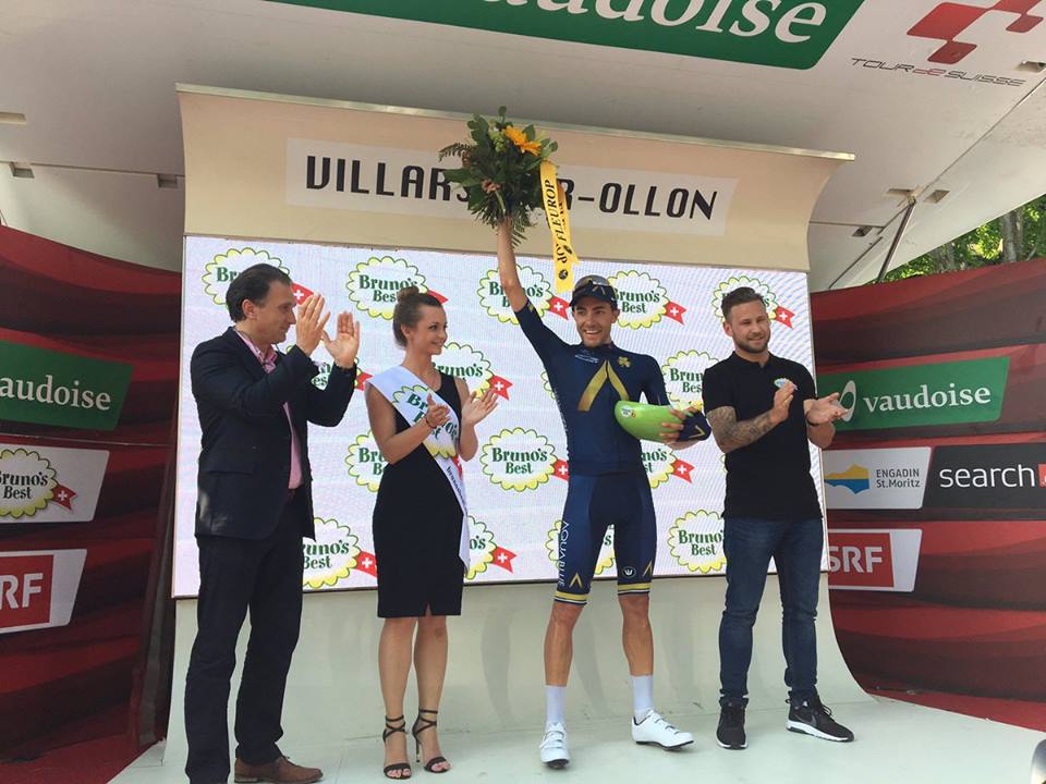 Larry Warbasse vincitore della quarta tappa del Tour de Suisse 2017