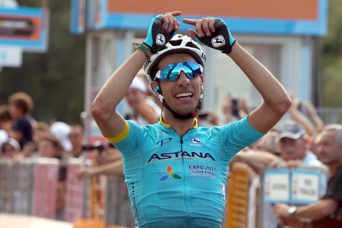 Fabio Aru campione italiano professionisti 2017 a Ivrea