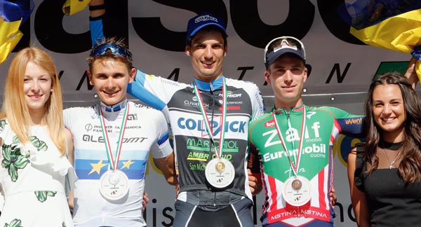 Il podio del Trofeo Alcide De Gasperi 2017