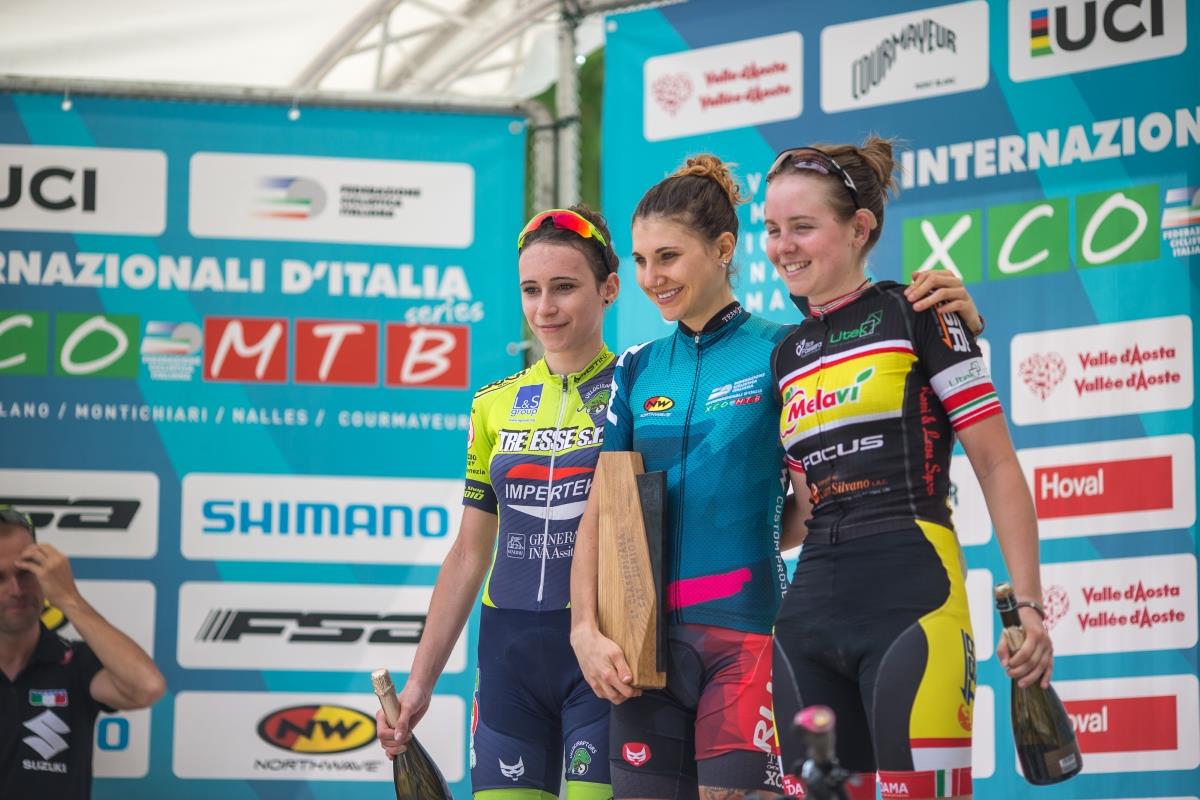 Podio Donne Junior di Courmayeur Internazionali d'Italia Series 2017 