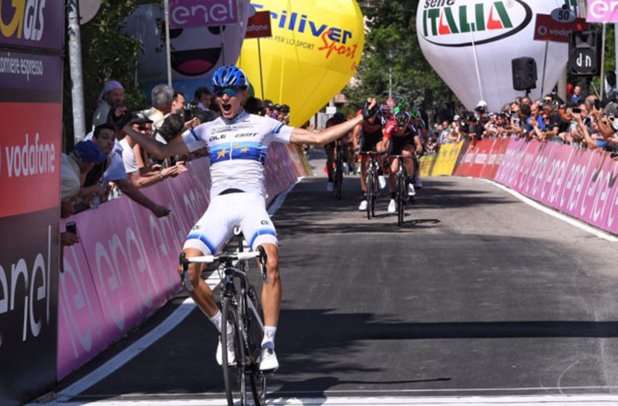 Aleksandr Riabushenko vince la seconda tappa del Giro d'Italia Under 23 Enel 2017