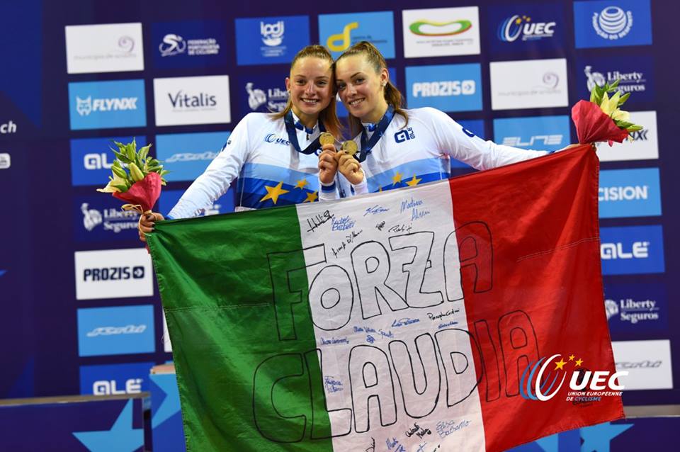 Chiara Consonni e Letizia Paternoster campionesse europee Madison Donne Junior 2017
