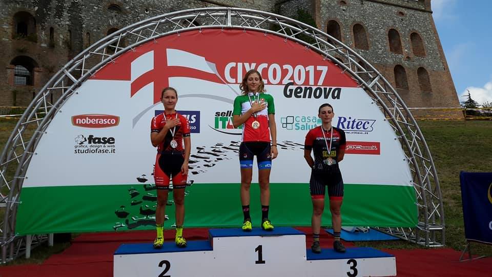Il podio del Campionato Italiano XCO categoria Donne Elite 2017