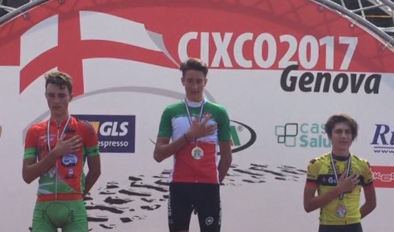 Il podio del Campionato Italiano XCO categoria Juniores 2017