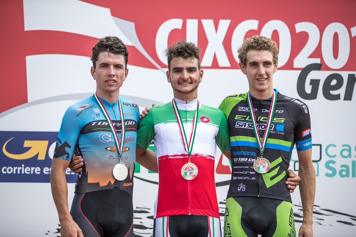 Il podio del Campionato Italiano XCO categoria Under 23 2017