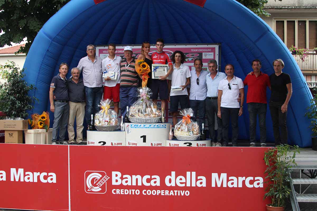 Il podio finale del Trittico Veneto Juniores 2017 