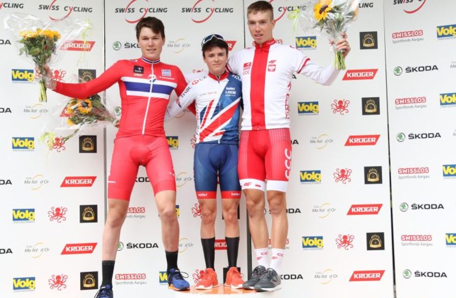 Il podio della terza tappa del Gp Ruebliland