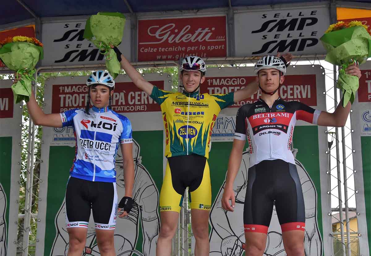 Il podio Allievi di Praticello di Gattatico