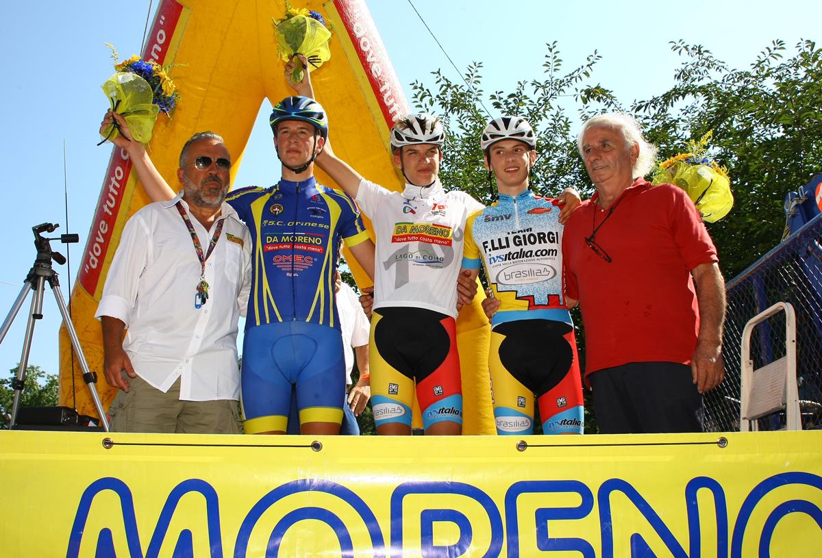 Il podio del 6° Trofeo Remo Calzolari Da Moreno