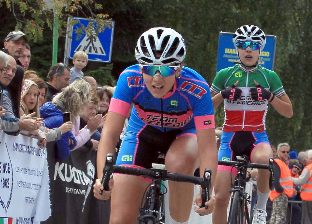 Noemi Lucrezia Eremita ed Eleonora Ciabocco al Ghisallo