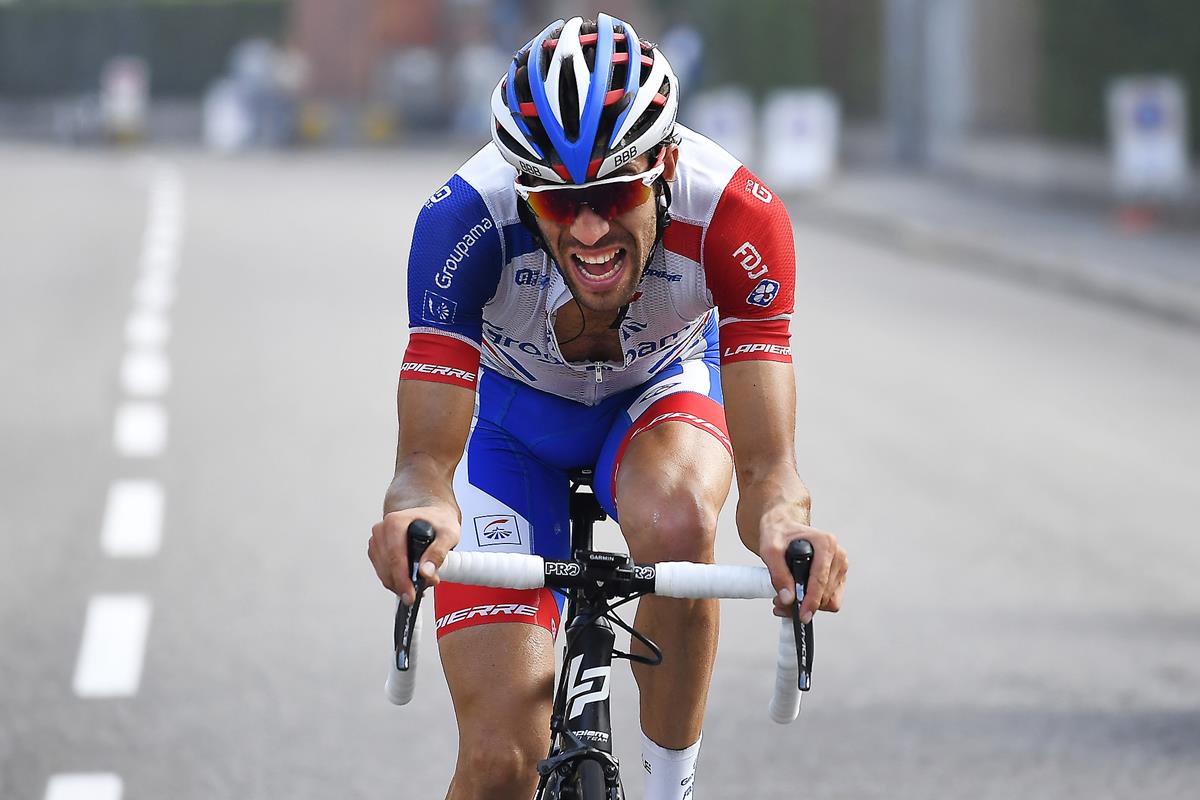 L'azione solitaria di Thibaut Pinot a Il lombardia 2018