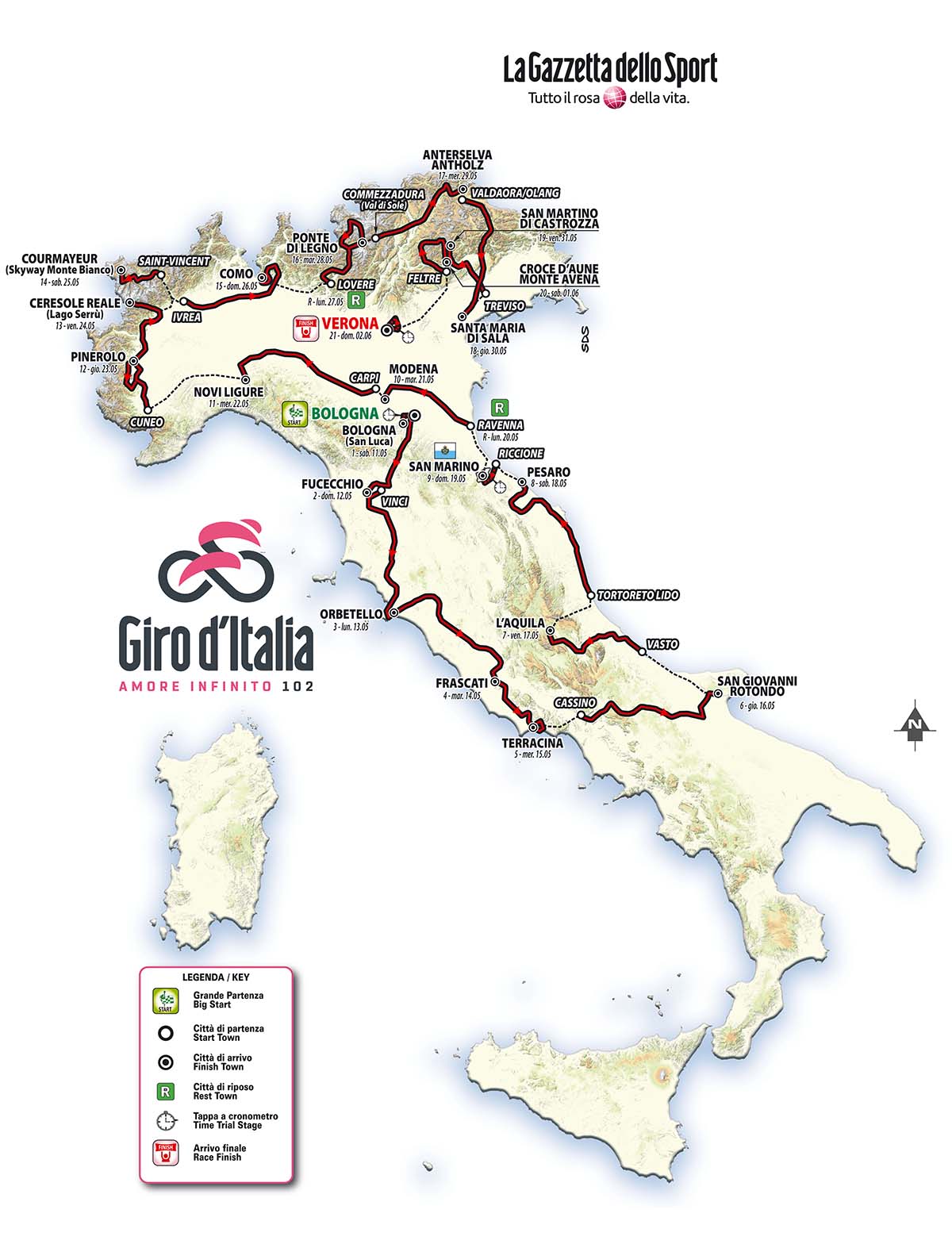 Giro DItalia 2021 Etappen Plan