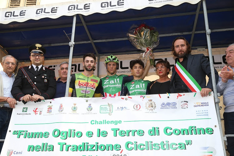 Il podio del 2° Trofeo Comune di Marcaria vinto da Giovanni Lonardi