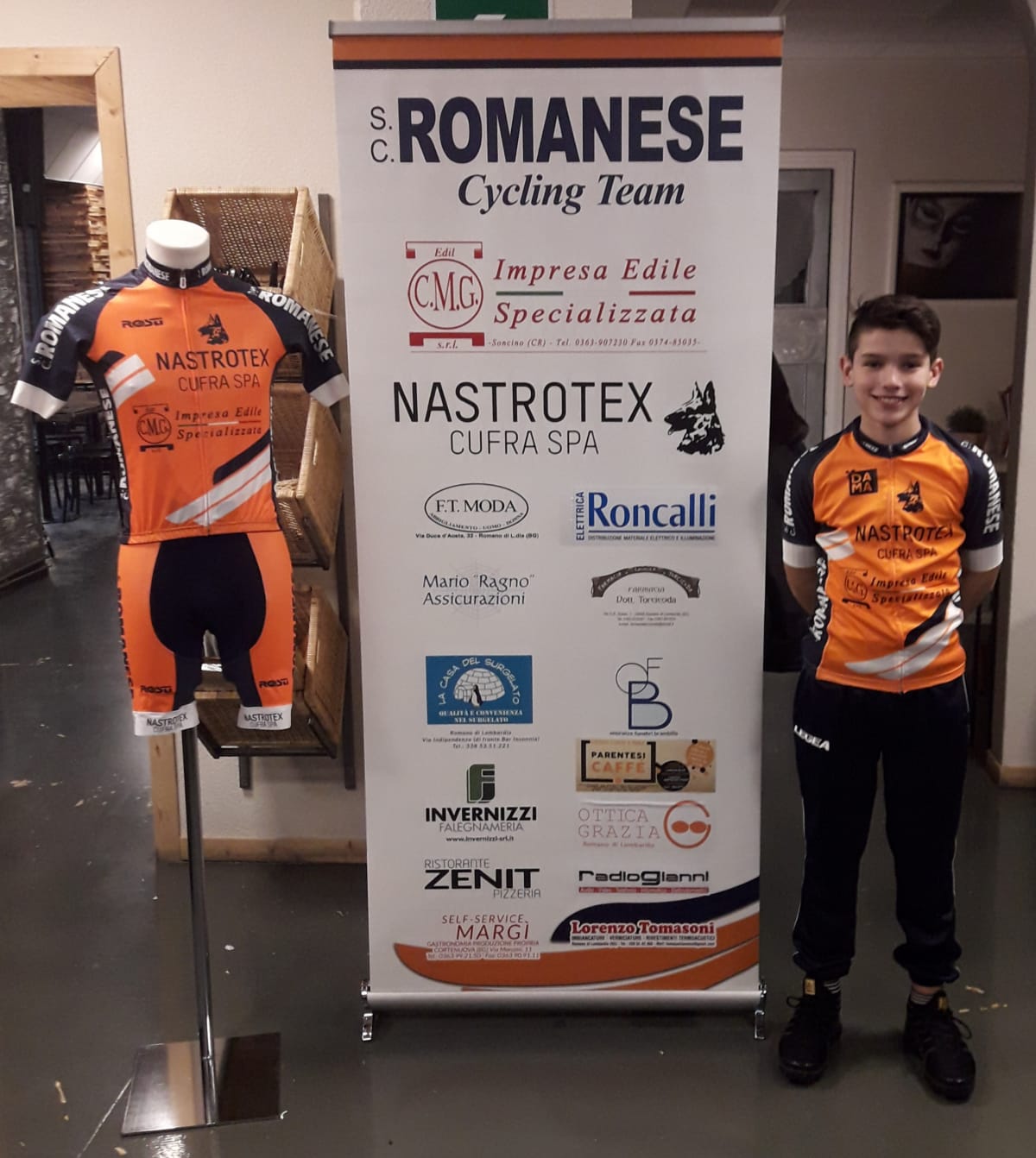 Il giovanissimo Mattia Arnoldi