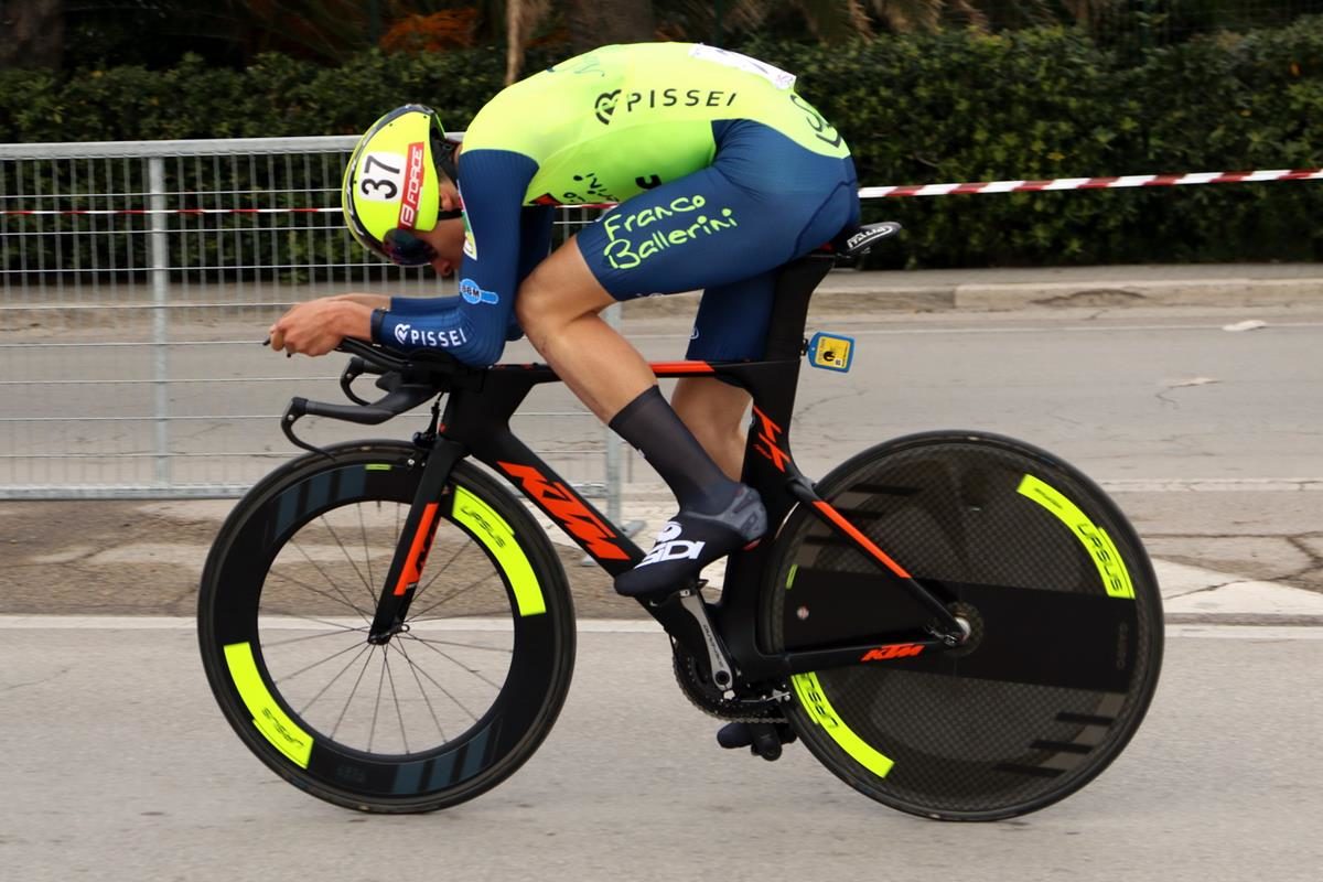 Antonio Tiberi in azione, secondo classificato (foto Photobicicailtto)