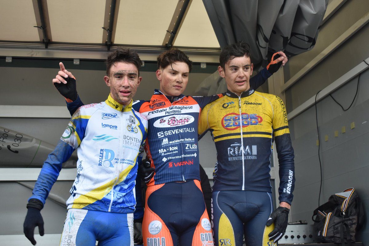 Il podio Allievi di Ronco di Gussago (foto Luca Bontempi)